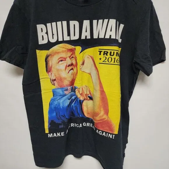 Donald Trump Build A Wall Make America Great Again‎ Trump 2016 T Shirt MAGA - Picture 3 of 6